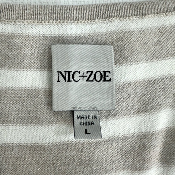 Nic+Zoe knit stripe sweater size L - Picture 7 of 8